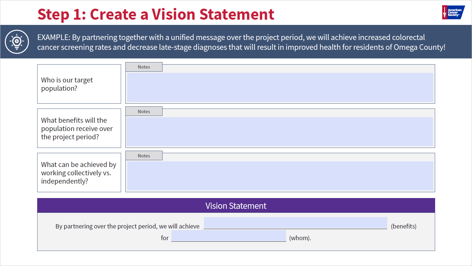 Step 1 Create A Vision Statement Hospital Systems Capacity Building   Data Image Step 1 